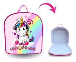 Lancheira térmica infantil escolar Unicórnio