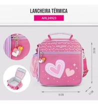 Lancheira Termica Infantil Jacki Design Rosa Coracoes Lancheira Termica Infantil Jacki Design Rosa Coracoes
