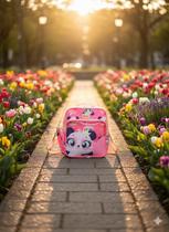 Lancheira Térmica Infantil Puket Panda Romântica Rosa