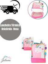 Lancheira Térmica Infantil Reforçada Unicórnio- Rosa Passeio
