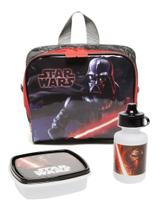 Lancheira Térmica Infantil Star Wars Darth Vader 17z Escolar Pote Garrafinha