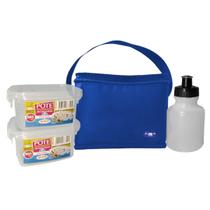 Lancheira Térmica Masculina Escolar Infantil Azul Com Potes E Squeeze Lancheira Térmica Masculina Escolar Infantil Azul Com Potes E Squeeze