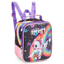 Lancheira térmica menina bolsa infantil unicorn power Lancheira térmica menina bolsa infantil unicorn power