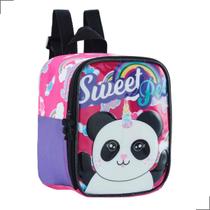 Lancheira Térmica Menina Infantil Escolar Mini Mochila 2 em 1 Panda Pequena Creche Lancheira Térmica Menina Infantil Escolar Mini Mochila 2 em 1 Panda Pequena Creche