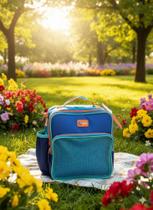 Lancheira Térmica Puket Color Block Menino Azul