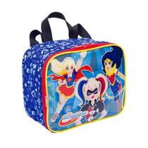 Lancheira Térmica Super Hero Girls Infantil Merendeira Reforçada Escolar Garrafinha Potinho