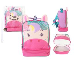 Lancheira Térmica Unicórnio Colorido Escolar Passeio Pratico Lancheira Térmica Unicórnio Colorido Escolar Passeio Pratico