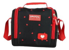 LANCHEIRA TERMICA UP4YOU CORACOES PRETO Preta