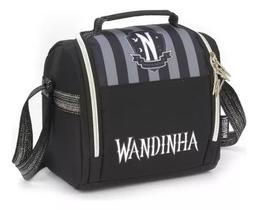 Lancheira Térmica Wandinha Addams Luxcel Preto/Roxa