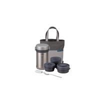 Lancheira Térmica Zojirushi Ms.Bento 840ml em Aço Inox