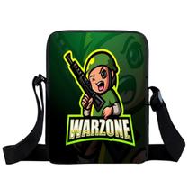 Lancheira Warzone Bolsa De Ombro Infantil Escolar Game Militar