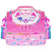 Lancheira YOYTOO Kids Double Decker Cooler Insulated Cat Lancheira YOYTOO Kids Double Decker Cooler Insulated Cat