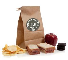 Lancheiras de papel Perfect Stix, 2 kg, marrom, pacote com 500