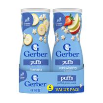 Lanches para bebês Gerber Stage 3 Puffs, pacote econômico, pacote com 4