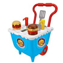 Lanchonete Infantil Carrinho Hamburgueria Azul Tilin