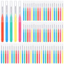lanjue 100 Escovas Interdentais com 4 Tamanhos, Multicoloridas lanjue 100 Escovas Interdentais com 4 Tamanhos, Multicoloridas