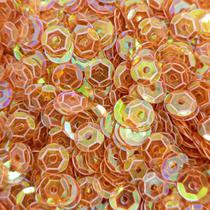 Lantejoula Cubeta Metalizada Laranja Escuro Irisado 6mm 9300pçs 125g Artesanato