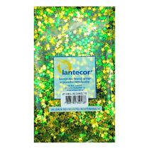 Lantejoula Estrelinha Metalizada Brasil Verde e Amarelo Pacote 100g - Lantecor