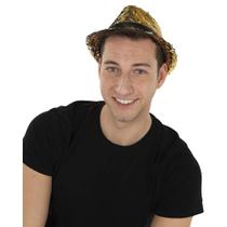 Lantejoulas Fedora Hat Dress Up America para adultos em prata Lantejoulas Fedora Hat Dress Up America para adultos em prata