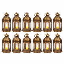 Lantern LLQ Mini Vintage Brown com LED Tealight, conjunto de 8 unidades