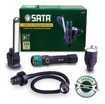 Lanterna 3 Em 1 Recarregável 350lm Sata St90736 Branco Preto Lanterna 3 Em 1 Recarregável 350lm Sata St90736 Branco Preto