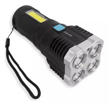 Lanterna 4 Led Potente Recarregável Usb Lanterna 4 Led Potente Recarregável Usb