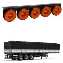 Lanterna 5 Marias Carreta LED Âmbar 85mm Saída Fios