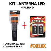 Lanterna ABS 01 Led Foxlux 18CM + Pilha D