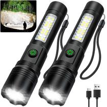 Lanterna azamine P19-COB recarregável por USB, à prova dágua, 2 unidades Lanterna azamine P19-COB recarregável por USB, à prova dágua, 2 unidades