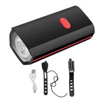 Lanterna Bike Farol 250 Lumens Recarregável Usb Com Buzina