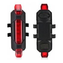 Lanterna Bike Led Recarregável Traseiro USB Vermelho 4 Modos Lanterna Bike Led Recarregável Traseiro USB Vermelho 4 Modos