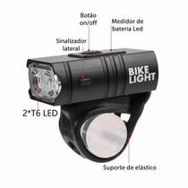 Lanterna Bike Recarregável Usb 800 Lm BikeLight Display De Energia Prova D Água Lanterna Bike Recarregável Usb 800 Lm BikeLight Display De Energia Prova D Água