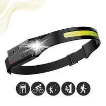 Lanterna Cabeça Forte Iluminação Led Usb Recarregável Noturna