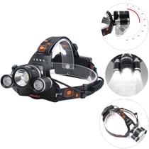 Lanterna Cabeça Led Recarregável Capacete Profissional Tática