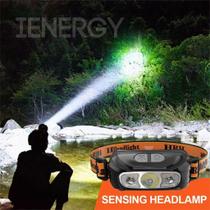 Lanterna Cabeça Premium Recarregavel Sensor Prova D'água