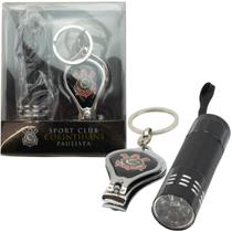 Lanterna + Chaveiro Cortador De Unha Corinthians SCCP Oficial Mileno Ref.:JY1016CZ-1