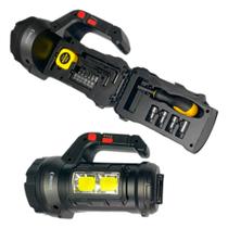 Lanterna Com Kit De Ferramentas Dentro Alcance 300m Bateria Recarregável Duração 10h