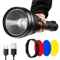 Lanterna Com Lâmpada de LED P50 Filtro De Cor Luz Forte, Medio, Fraco, Strobo E Sos LK3127
