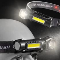 Lanterna Com Suporte para Cabeça Led Recarregável Tipo C Pescaria Carros Manutenção Luz Forte Lanterna Com Suporte para Cabeça Led Recarregável Tipo C Pescaria Carros Manutenção Luz Forte