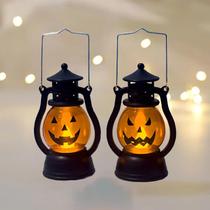 Lanterna de abóbora de Halloween BOVVSKY Flickering LED 2 unidades Lanterna de abóbora de Halloween BOVVSKY Flickering LED 2 unidades