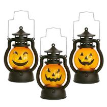 Lanterna de abóbora LED de Halloween sem chama para pendurar ao ar livre Lanterna de abóbora LED de Halloween sem chama para pendurar ao ar livre