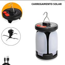 Lanterna De Acampamento LED Recarregável Luz Portátil Para Barraca Com Holofote Dobrável 3 Modos