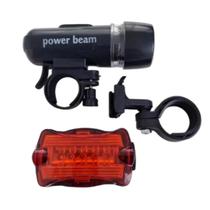 Lânterna de Bicicleta Kit 2 Peças com Suporte