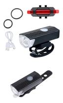 Lanterna De Bike Dianteiro E Traseiro Led Recarregável