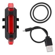 Lanterna De Bike Recarregável Usb Com Sinalizador Vermelho