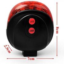 Lanterna de bike traseira luz led e laser tail ligh a prova d agua com presilha para fixacao Lanterna de bike traseira luz led e laser tail ligh a prova d agua com presilha para fixacao