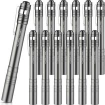 Lanterna de bolso LED Penlight Tujoe, pacote com 12 unidades, com clipe prateado Lanterna de bolso LED Penlight Tujoe, pacote com 12 unidades, com clipe prateado