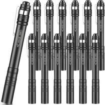 Lanterna de bolso LED Penlight Tujoe, pacote com 12 unidades, com clipe preto