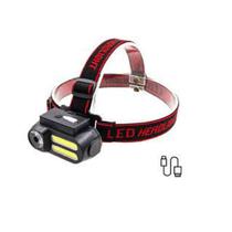 Lanterna de Cabeça 2 LEDs Recarregável Ajustável