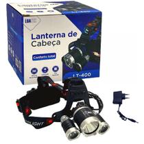 Lanterna De Cabeça 3 Leds Forte Camping Pesca Bike Ciclismo